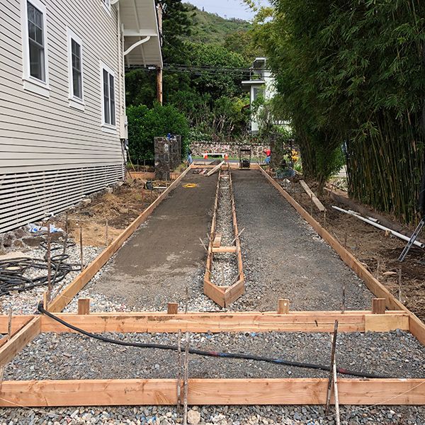 image of new driveway being installed